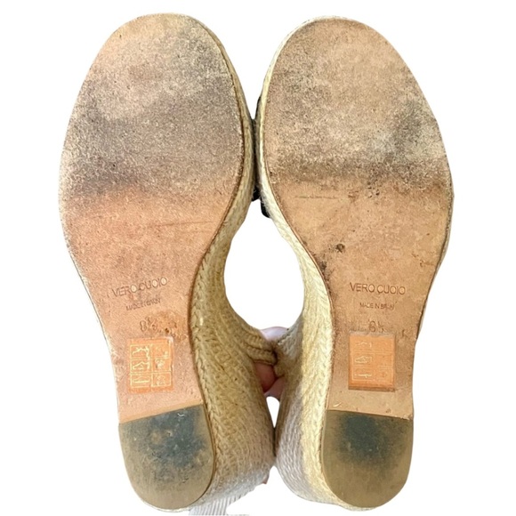 Kate Spade Black Suede Espadrille Wedge Sandals with Ribbon Flower Accent - Picture 7 of 9